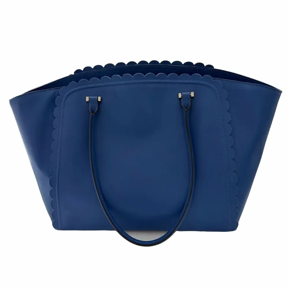 Kate Spade New York Hyacinth Maple Court Maxime Leather Tote Royal Blue Scallop